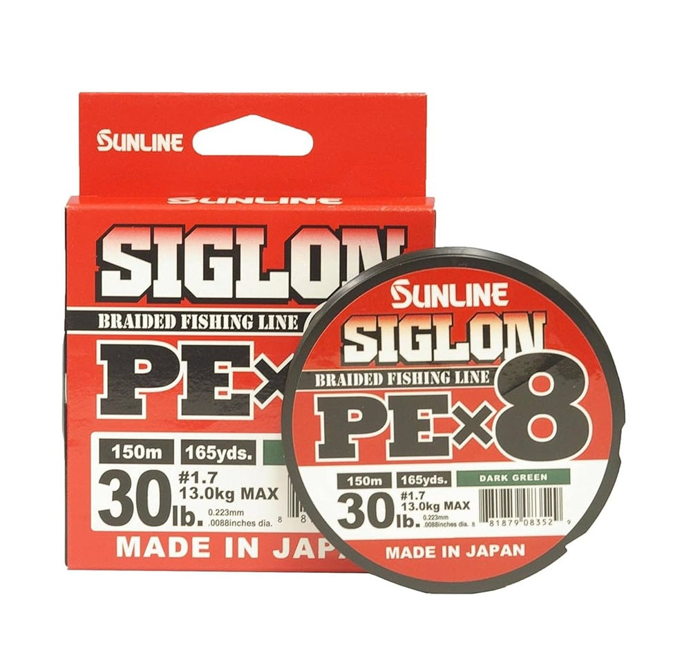Filo Trecciato Sunline Siglon Pe X8 30lb PE #1,7 150m Dark Green