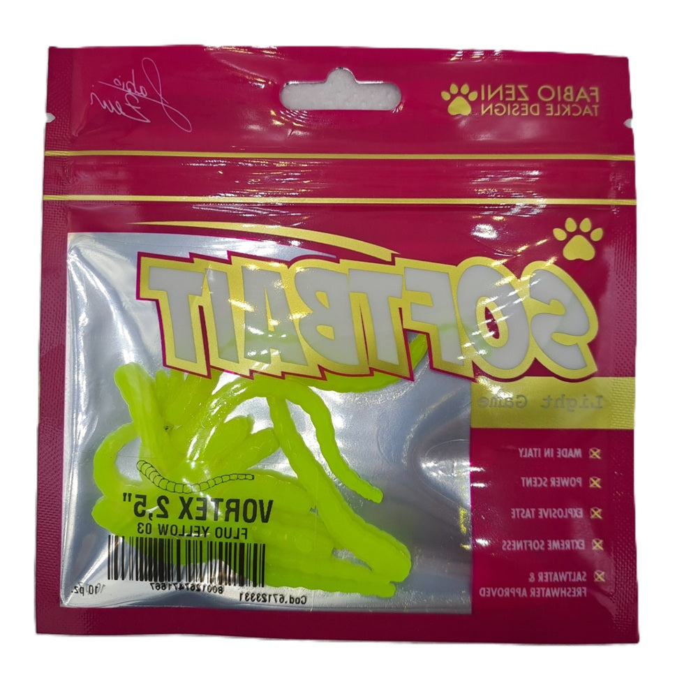 Artificiale Fabio Zeni Tackle Design Soft Bait Vortex  2,5" #Fluo Yellow