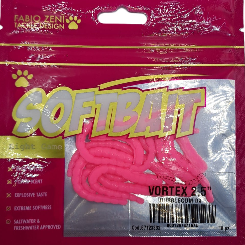 Artificiale Fabio Zeni Tackle Design Soft Bait Vortex  2,5" #Bubblegum
