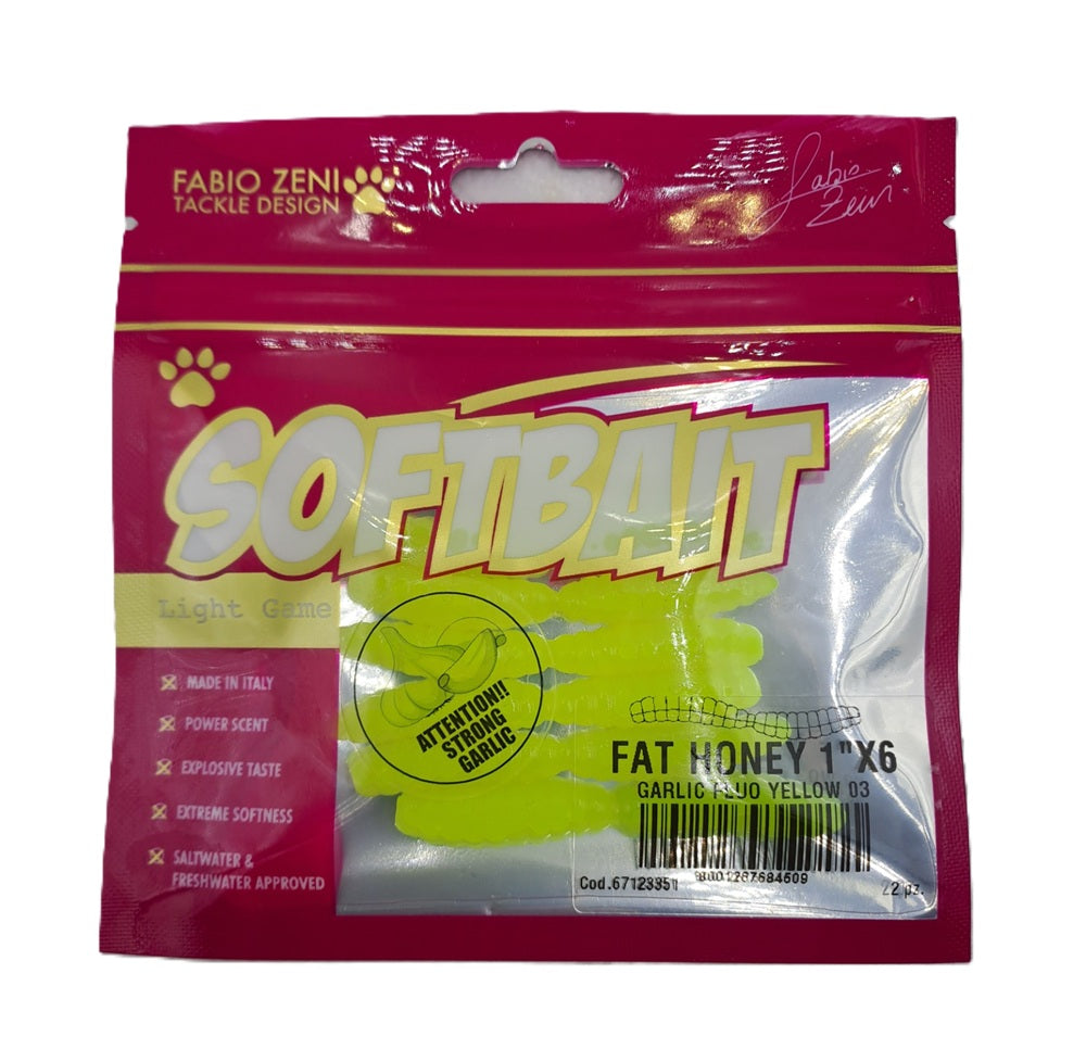 Artificiale Fabio Zeni Tackle Design Fat Honey Garlic 1" #Fluo Yellow