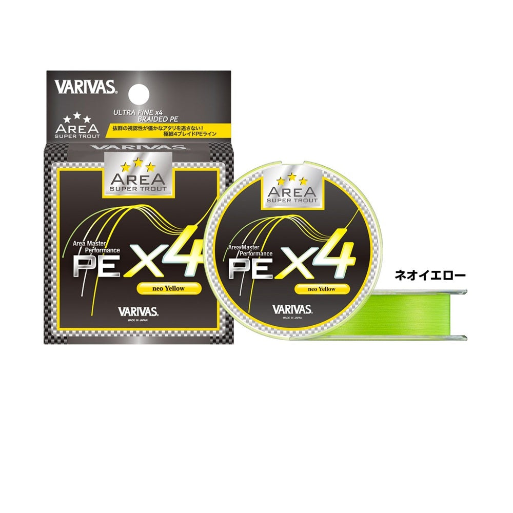 Filo Varivas Super Trout Area PEX4 75m PE#0.175 Neo Yellow