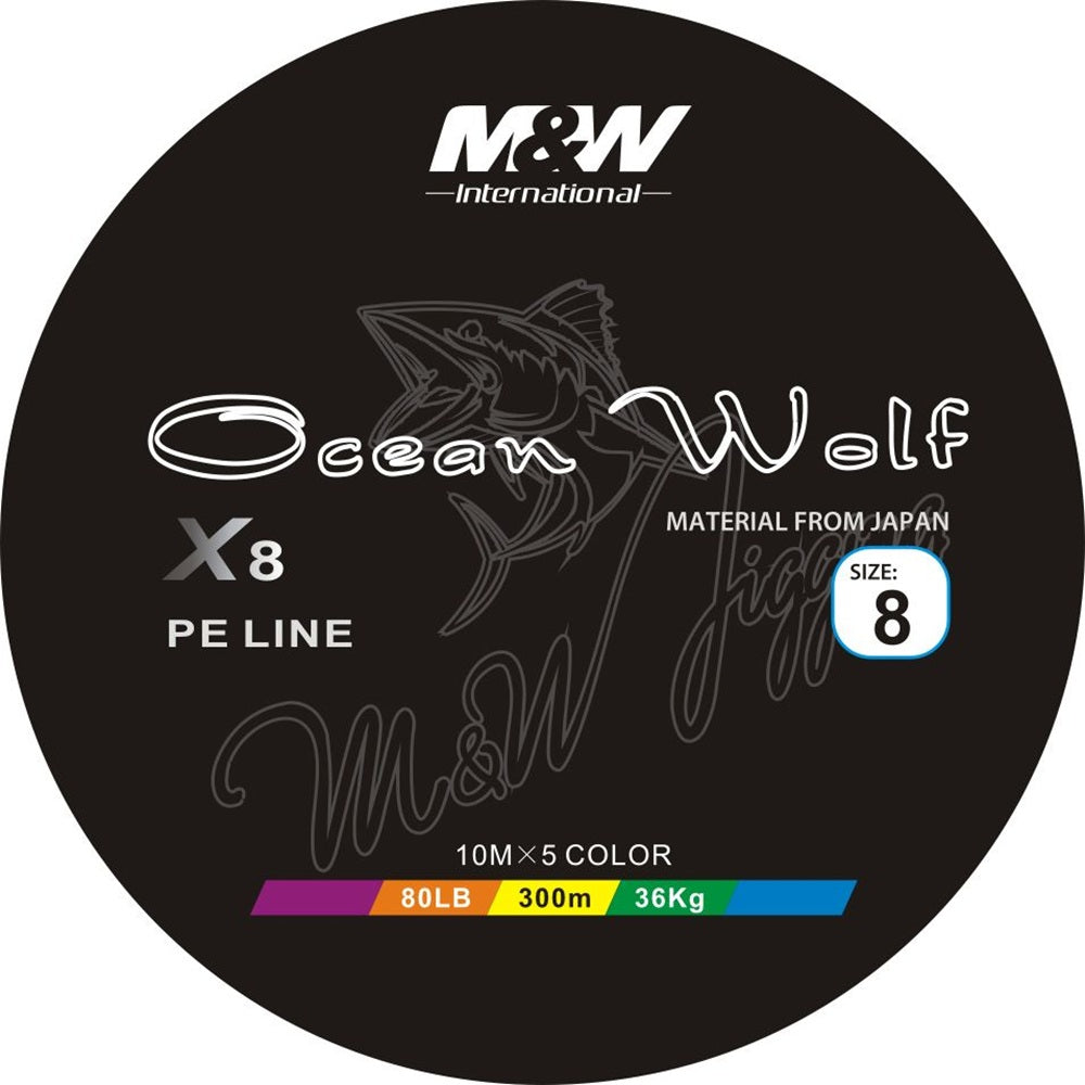 Filo Trecciato M&W International Ocean Wolf x8 #8 300m Multicolor