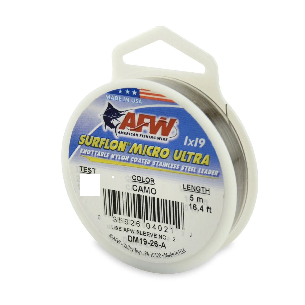 Cavetto AFW Surflon Micro Ultra 1x19 26lb  5 metri Camo