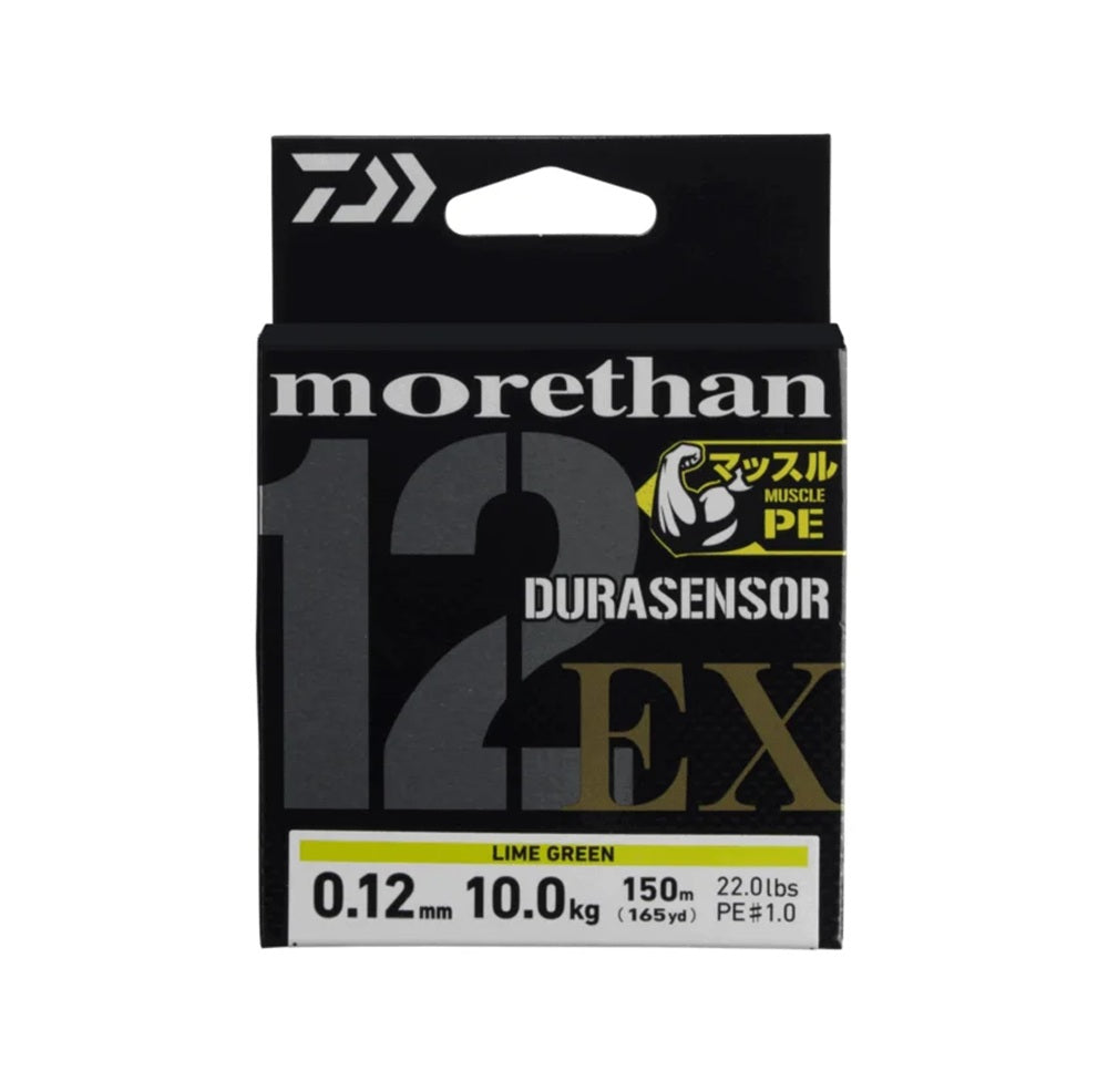Filo Trecciato Daiwa Morethan Durasensor x12 PE#0.6 150mt 13LB Lime Green