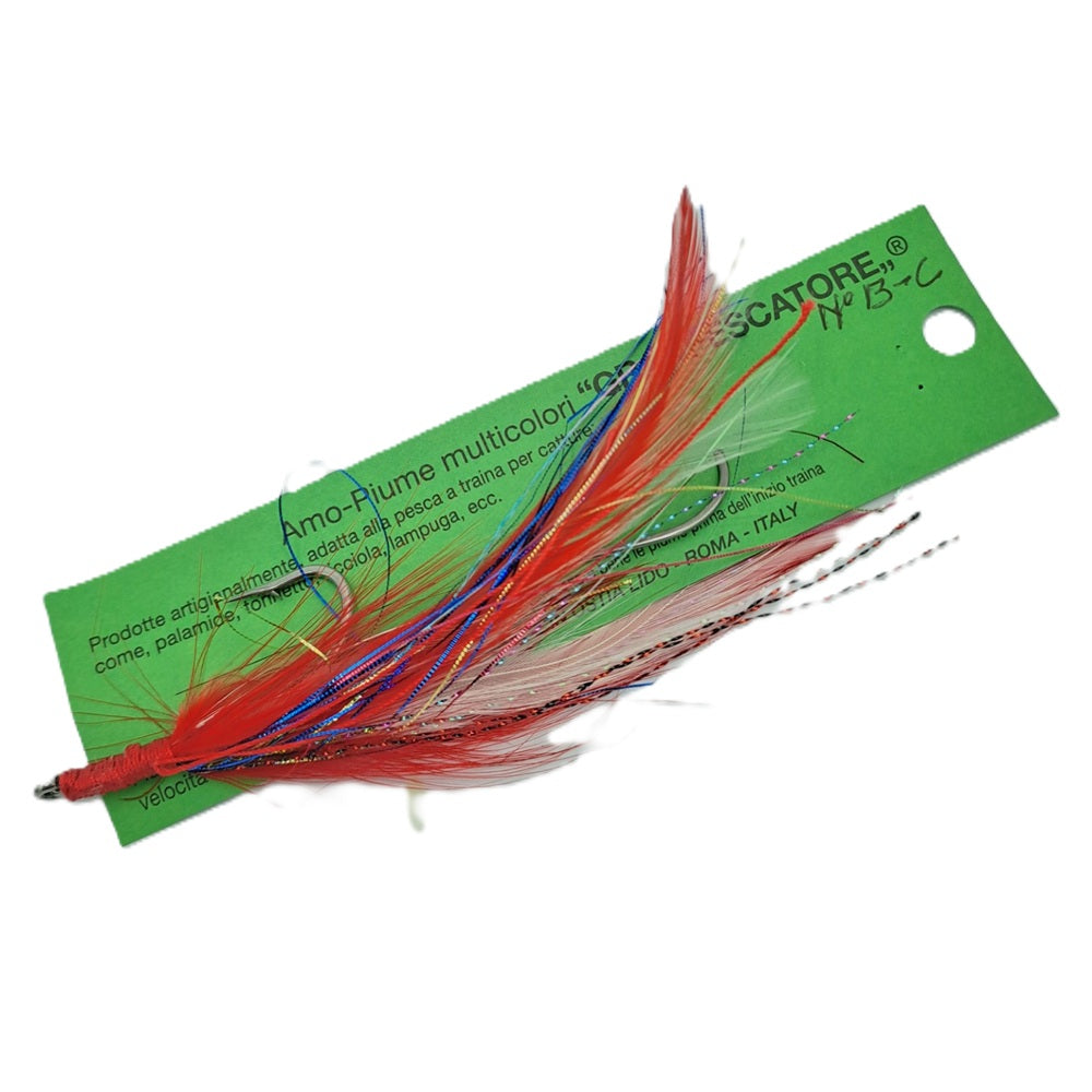 Piuma Artificiali Granpescatore modello #N. B C Amo Singolo 10Cm