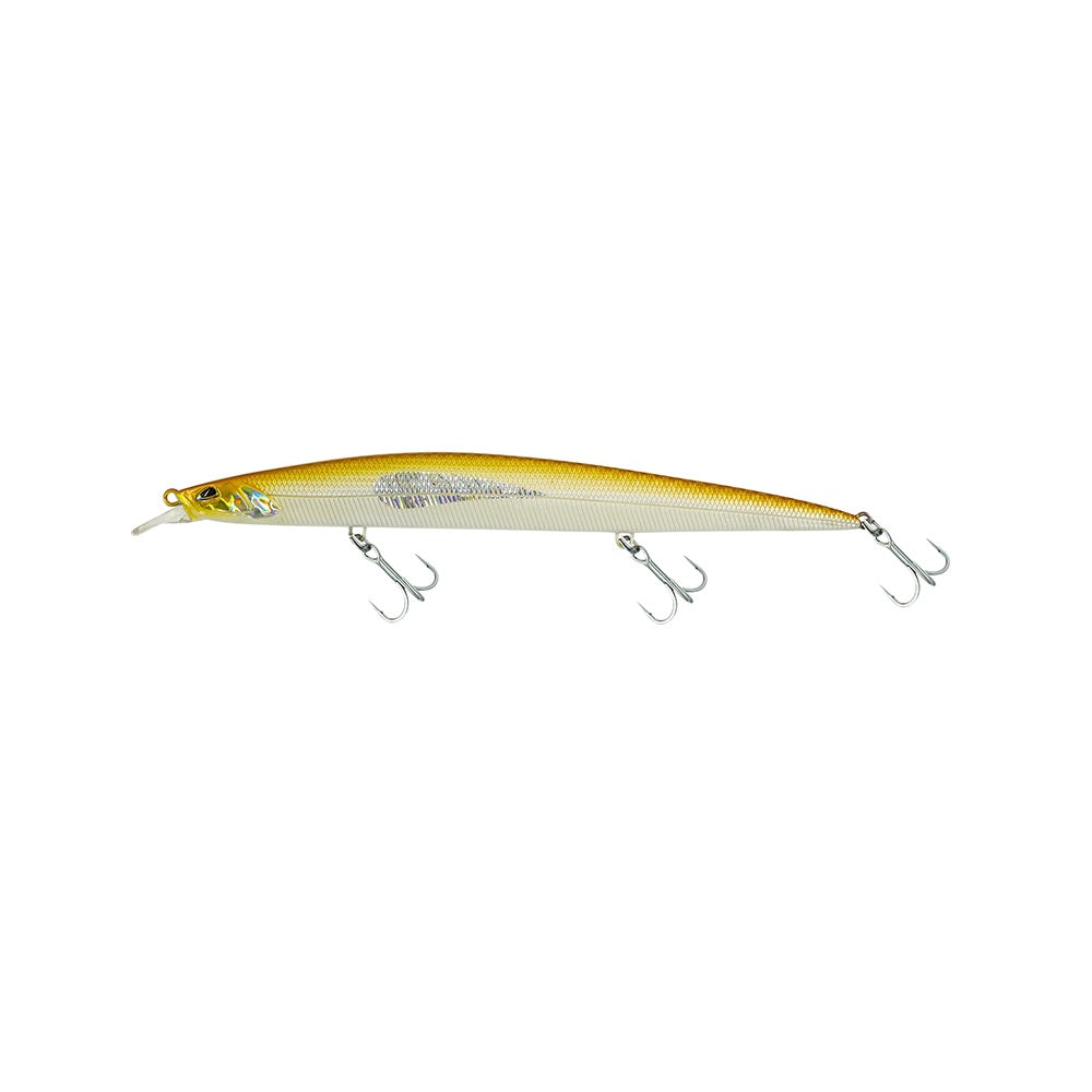 Artificiale Molix Jugulo Jerk EVO 140SP LC Pearl White Gold Back