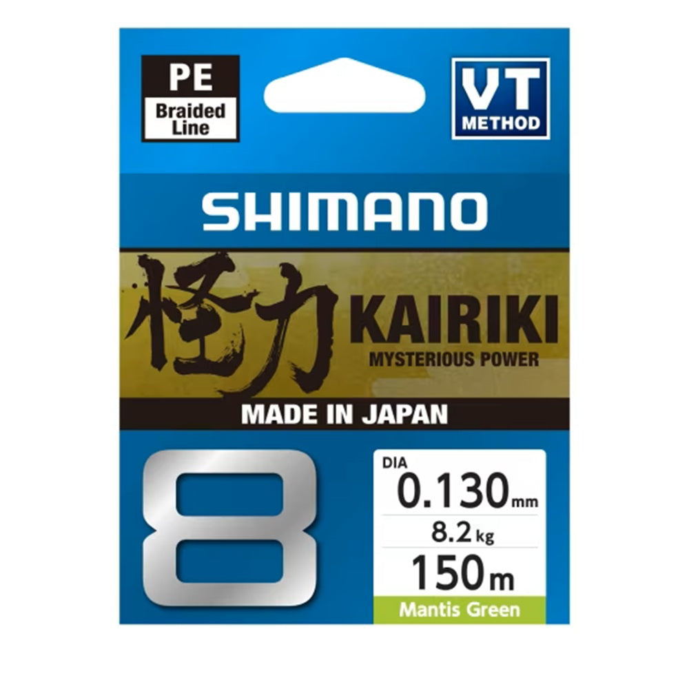 Filo Trecciato Shimano Kairiki 8 150m 0.130 mm Mantis Green
