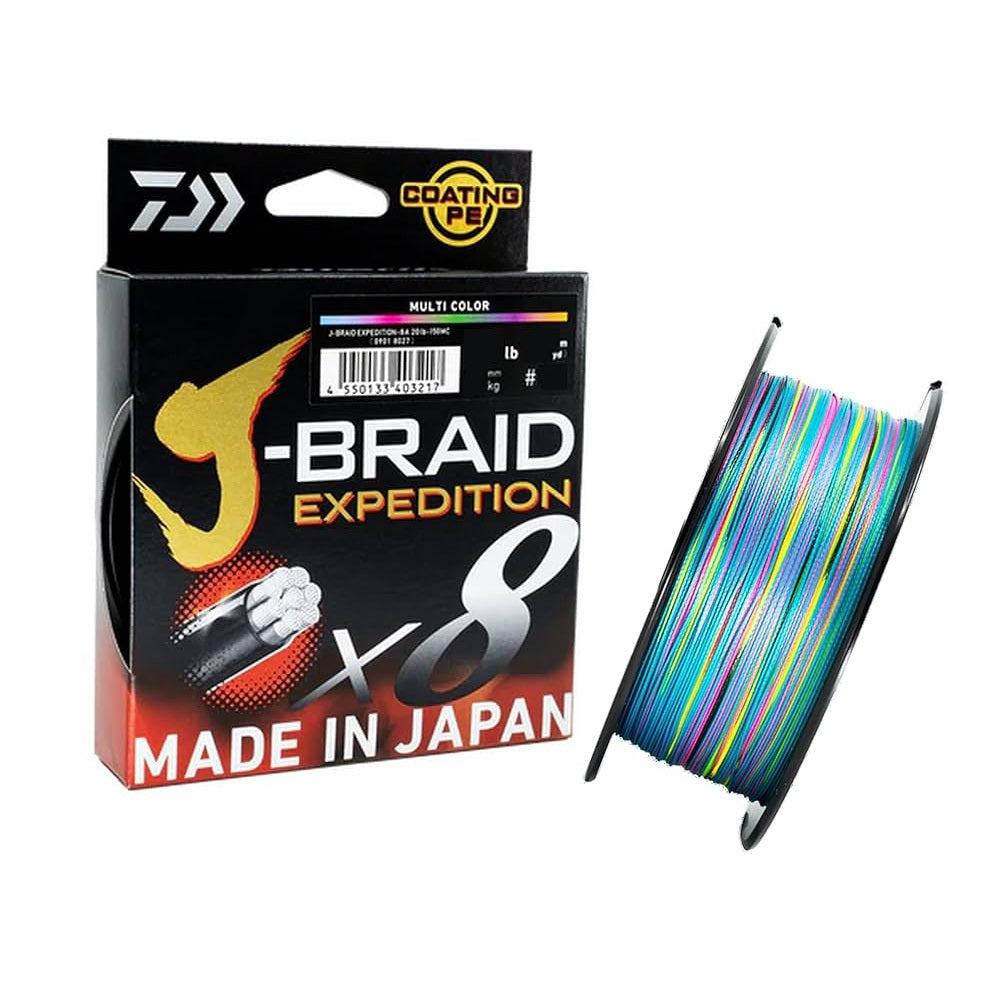 Filo Trecciato Daiwa Braid Expedition Coating Pe 500m PE #4 58,3bs X8 Multicolor