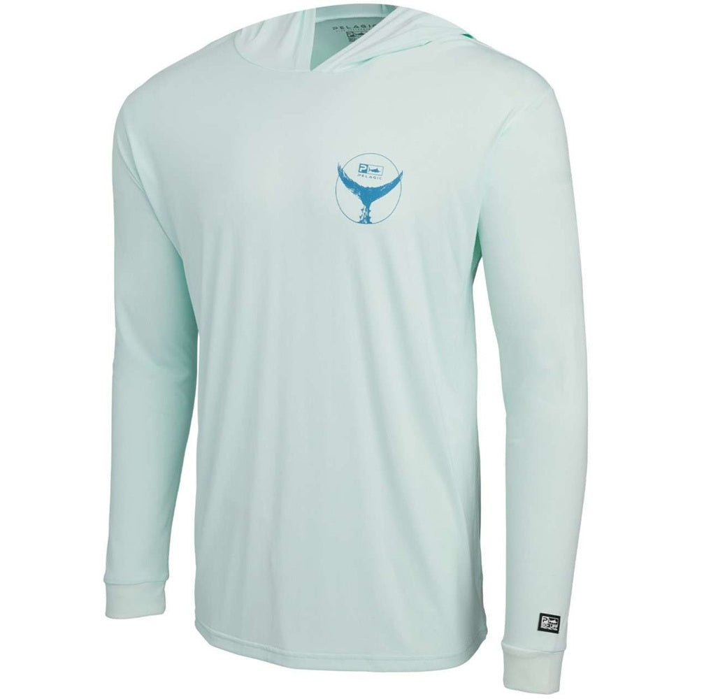 Maglia Manica Lunga Con Cappuccio Pelagic AquaTek Hooded - Tails Up Sea Tg. L