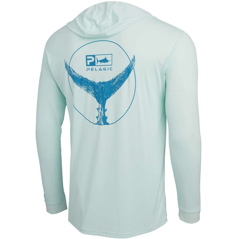 Maglia Manica Lunga Con Cappuccio Pelagic AquaTek Hooded - Tails Up Sea Tg. L