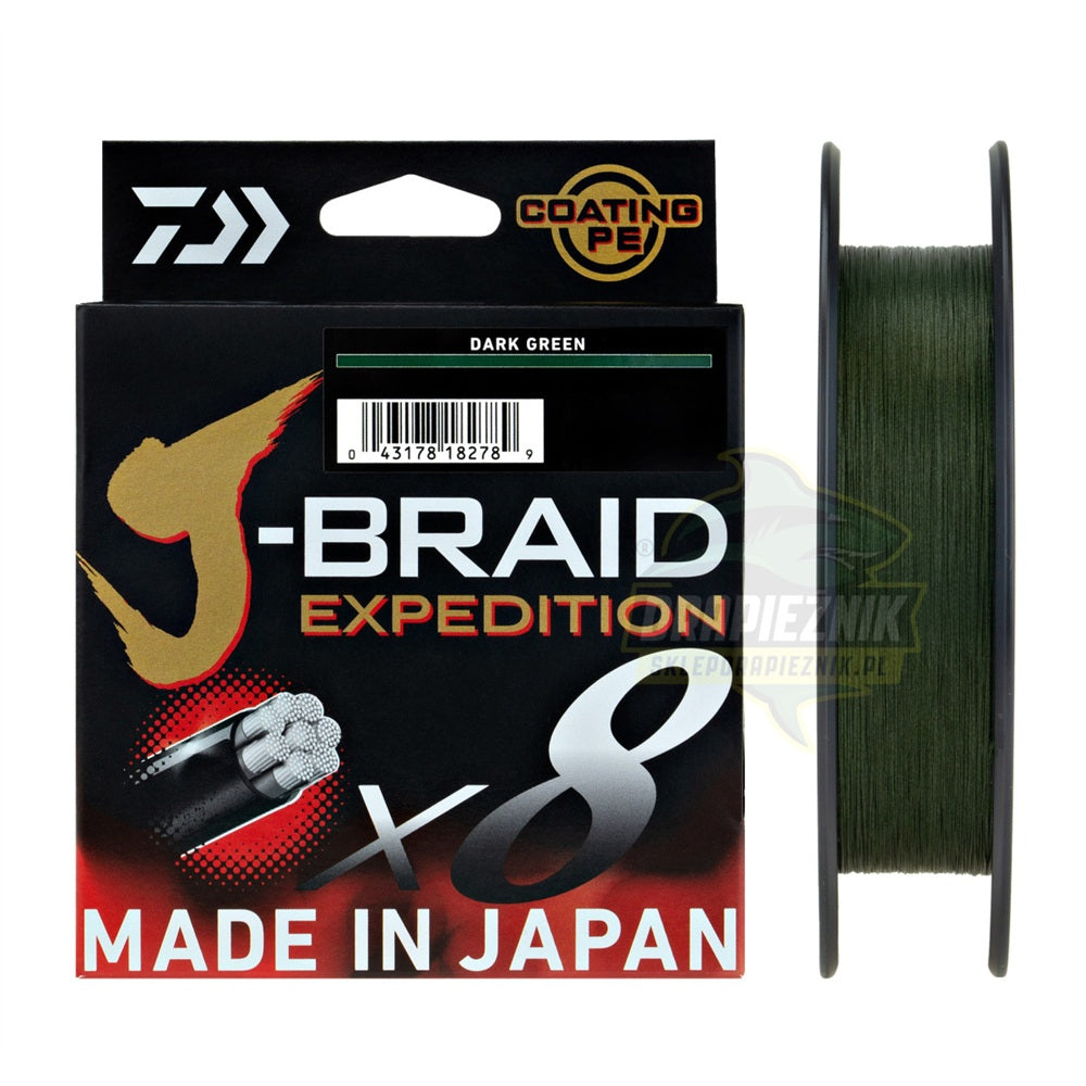 Daiwa Braid Expedition Coating Pe 150m PE #1.2 21,6lbs X8 Dark Green
