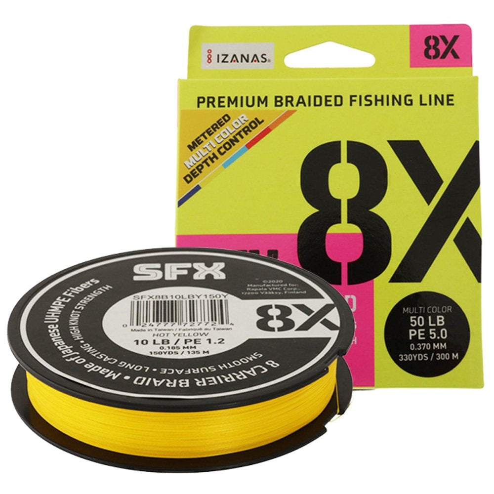 Filo Trecciato Sufix Ixanas 8 Carrier Braid 8X 0,185mm #1.2 28.6lb 135m Hot Yellow